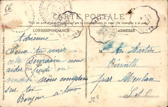 Letters Postcard Juziers-Yvelines, detailed views