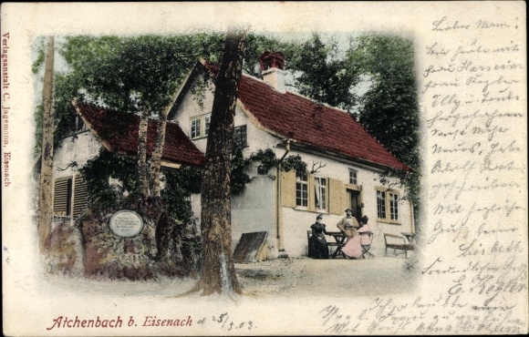 Postcard Gerstungen in Thuringia, Forsthaus Atchenbach