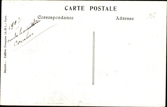 Postcard La Danse Combiste, Combes, Karikatur