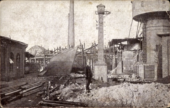 Postcard Chemnitz in Saxony, storm catastrophe on May 27, 1916