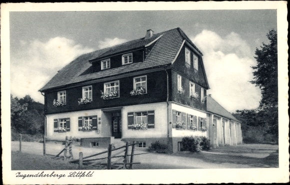 Postcard Littfeld Kreuztal in Westphalia, youth hostel