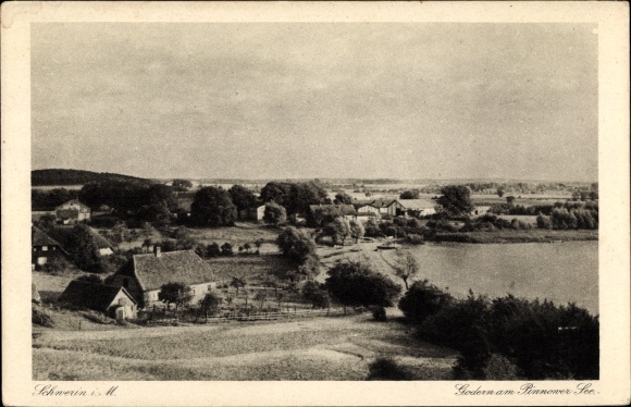Postcard Godern Pinnow in Mecklenburg, Pinnower See