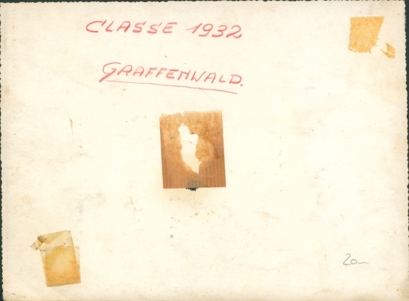 Studentika photo Graffenwald Wittelsheim Alsace Haut Rhin, Vive la Classe 1932