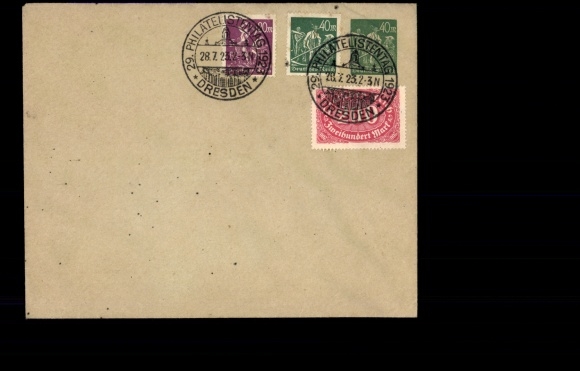 Deutsches Reich Privatganzsache Umschlag, Sonderstempel 29. Philatelistentag Dresden 1923, PU 85