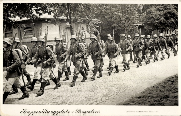 Ak Altengrabow Möckern in Saksen-Anhalt, militair oefenterrein, Duitse Wehrmacht