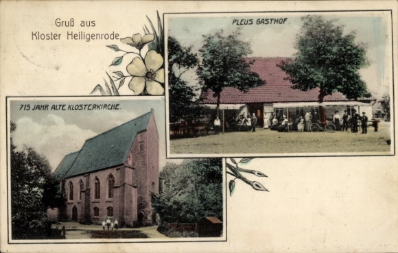 Postcard Heiligenrode Stuhr in Lower Saxony, Heiligenrode Monastery, Monastery Church, Pleus Gasthof