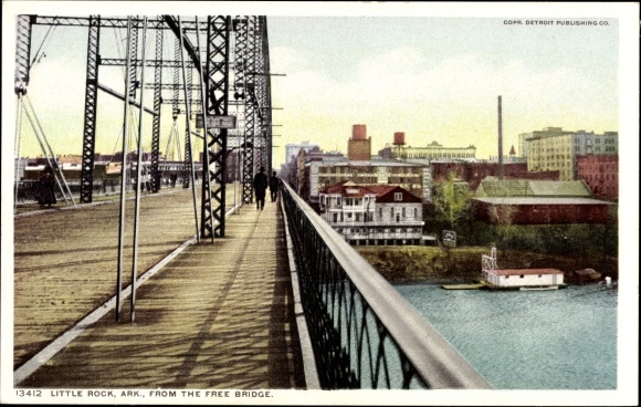Ak Little Rock Arkansas de V.S., van de Vrije Brug