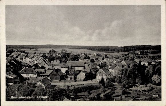Postcard Benneckenstein Oberharz am Brocken, panorama of the village