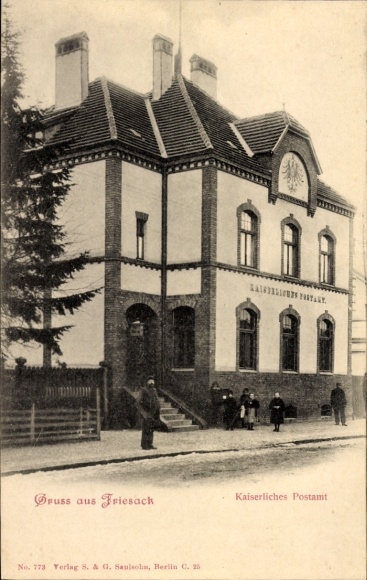 Postcard Friesack in der Mark, Imperial Post Office