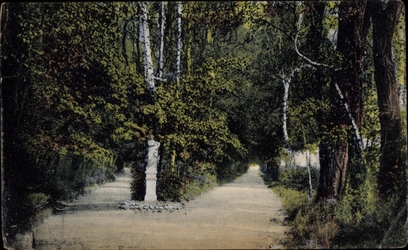 Postcard Bad Düben an der Mulde, city park
