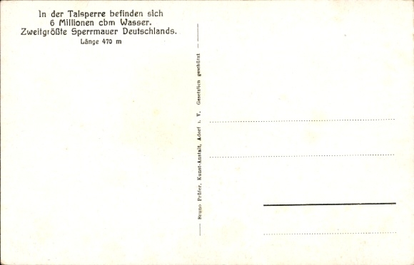 Postcard Muldenberg Grünbach in Vogtland Saxony, dam, reservoir with motor boat