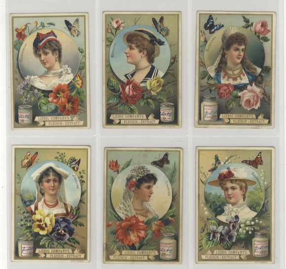 Liebig pictures series A 220 nationalities (women's beauties in half-length portraits) 1892