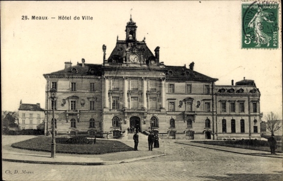 Ak Meaux Seine-et-Marne, Rathaus