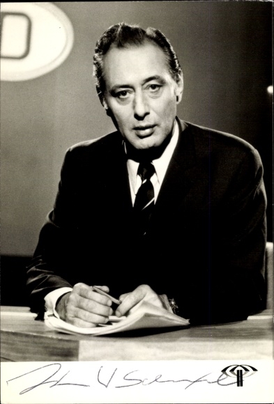 Postcard Journalist Hanns Werner Schwarze, Portrait, Autograph