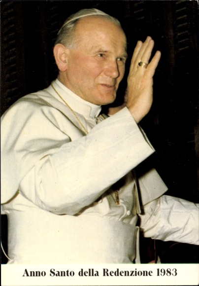 Postcard Pope John Paul II, portrait 1983