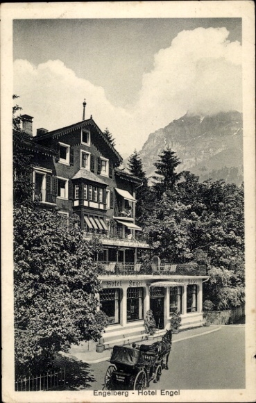 KP Engelberg, półkanton Obwalden, Hotel Engel, od strony ulicy