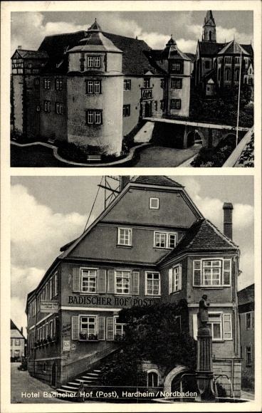 KP Hardheim im Odenwald Baden, Hotel Badischer Hof, Poczta