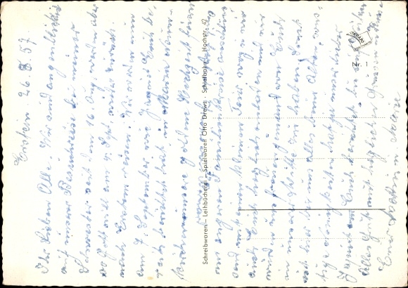 Postcard Schiefbahn Willich am Niederrhein, partial views, church, street section