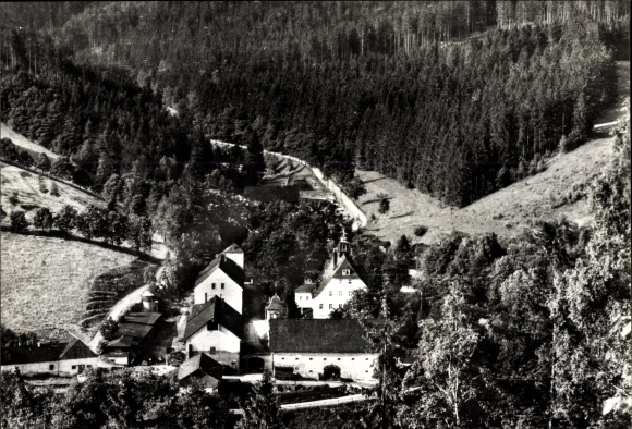 Postcard Blauenthal Eibenstock in the Ore Mountains, valley view