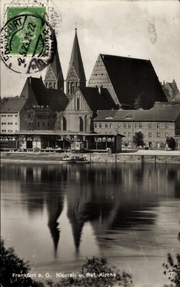 Postcard Frankfurt an der Oder, Nicolaikirche, Reformed Church