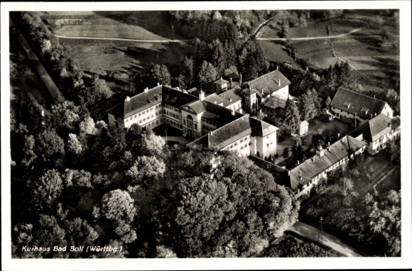 PC Bad Boll in Württemberg, aerial photo of the Kurhaus and the surrounding area