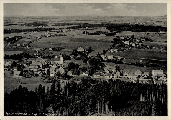 Ak Heimenkirch im Allgäu, Luftaufnahme