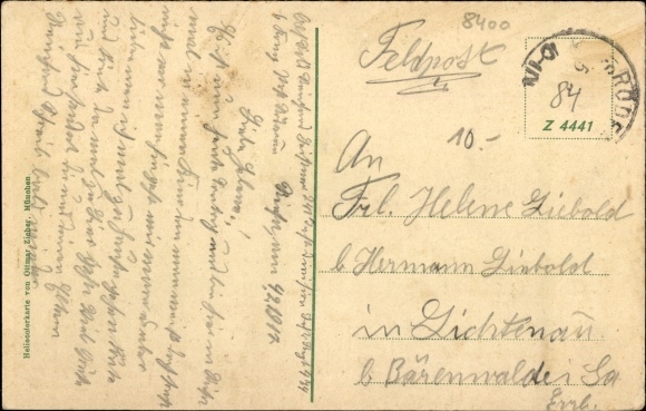 Postcard Riesa on the Elbe Saxony, Sedanstrasse