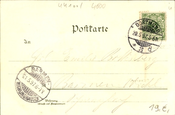 Chromo-Litho Dortmund in the Ruhr area, king with beer mug in locomotive, passengers, waiter, Kaiserhalle