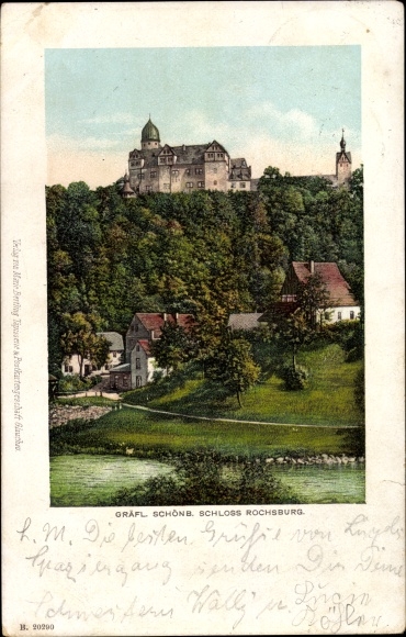 Postcard Rochsburg Lunzenau Sachsen, gräfl. Schloss