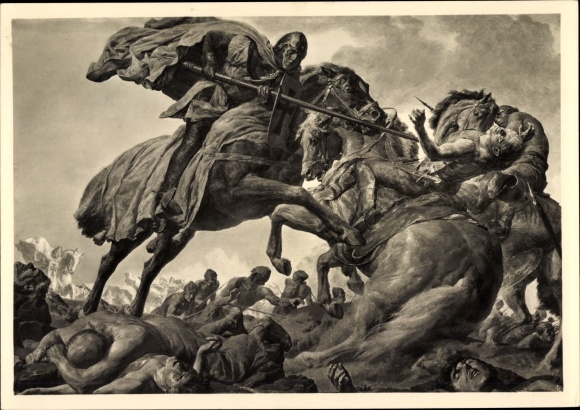 Artist Postcard Staeger, Ferd., Defense against Eastern invasions