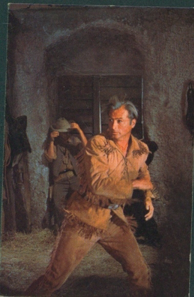 Collector's card Karl May, film scenes from Winnetou III and Unter Geiern, No. 145 Old Shatterhand