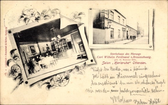 PC Hamburg Altona Ottensen, Salon Karlsruhe Death house Duke Carl Wilhelm Ferdinand v. Brunswick