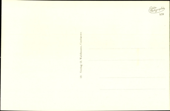 Postcard Nordseebad Cuxhaven, wind force 10, old love
