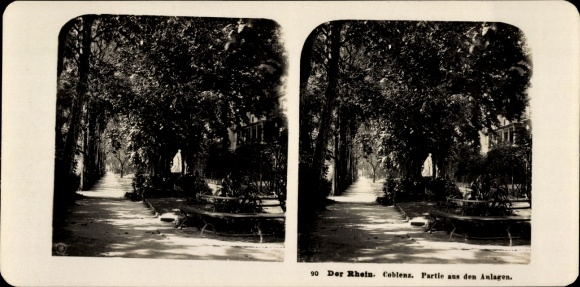 Stereo photo Koblenz in Rhineland Palatinate, part of the facilities