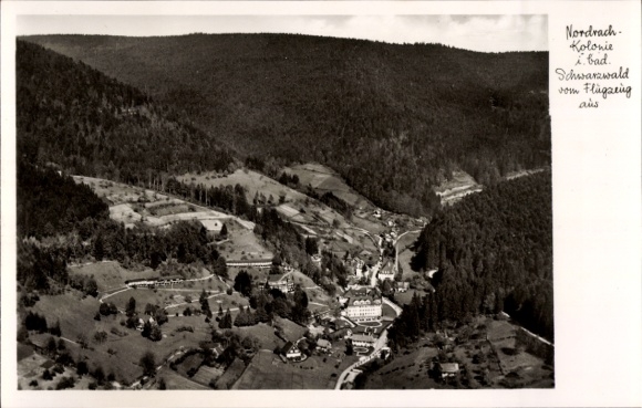 Ak Nordrach im Schwarzwald Baden, Fliegeraufnahme