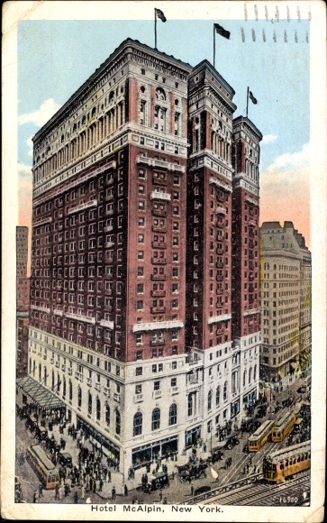 AK New York City USA, Hotel McAlpin, Broadway, subway