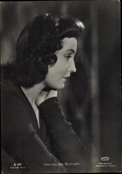 Ak actrice Hannelore Schroth, profielweergave