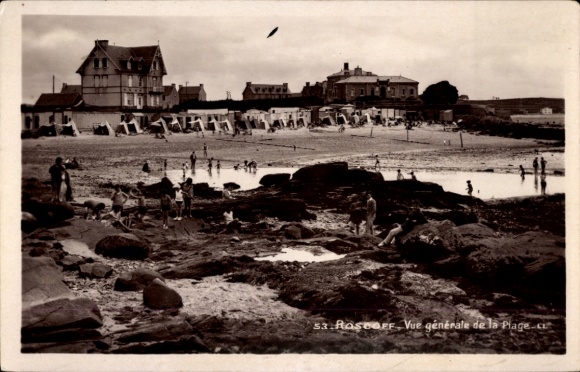 Postcard Roscoff Finistère, beach