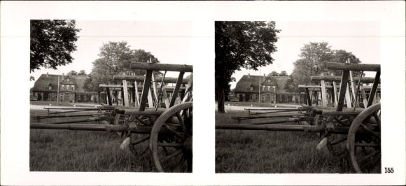 Stereo Raumbild Foto "Die NS-Musterbetriebe 1937-38" Nr. 155, Landgut Hof Malchow in Mecklenburg
