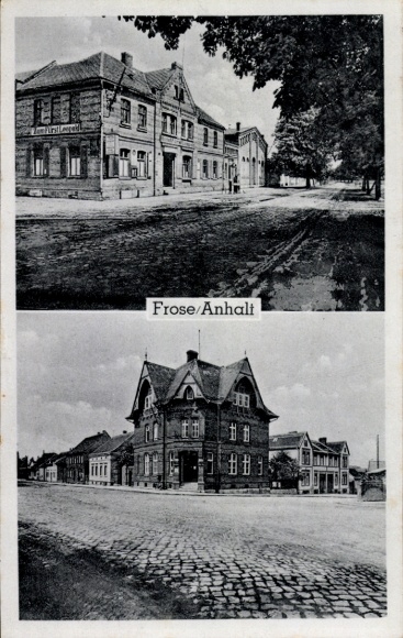 Ak Frose in Anhalt, straatzicht, winkel
