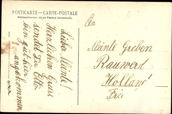 Postcard Hamburg district Wandsbek district Eilbek, Landwehr train station