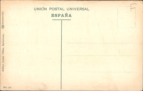 Postcard Barcelona Catalonia, Rambla Canaleta y Kiosco, tram 123