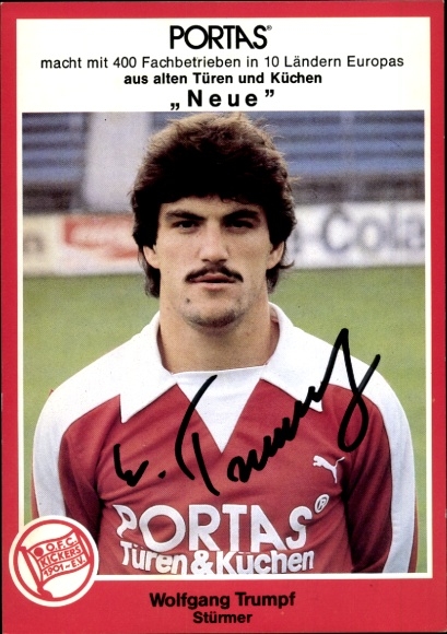 Autogrammkarte Fußballer Wolfgang Trumpf, Kickers Offenbach, Autogramm