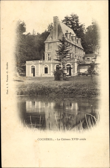 Postcard Cocherel Eure, Le Chateau
