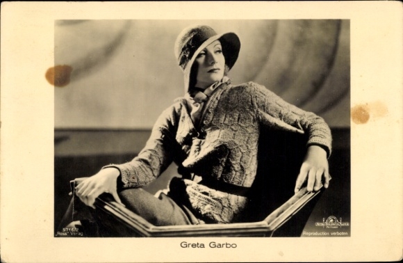 Ak Schauspielerin Greta Garbo, Ross 5716/2, Autogramm