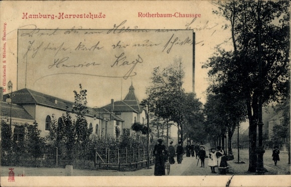 Postcard Hamburg Eimsbüttel Harvestehude, Rotherbaum-Chaussee