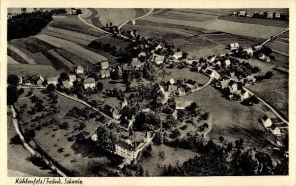 KP Kühlenfels Pottenstein w Górnej Frankonii, zdjęcie lotnicze