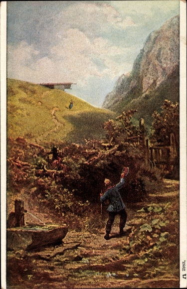 Künstler Ak Spitzweg, C., Der Urlauber