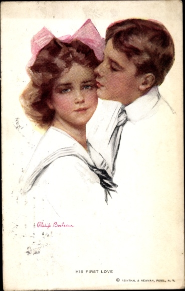Kunstenaar Ak Boileau, Philip, Eerste liefde, Geliefden