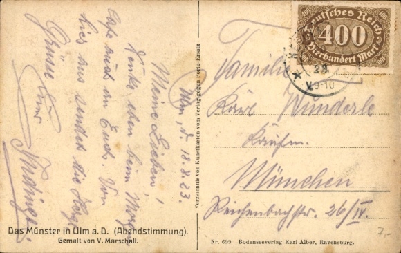 Artysta KP Marschall, V., Ulm nad Dunajem, Münster